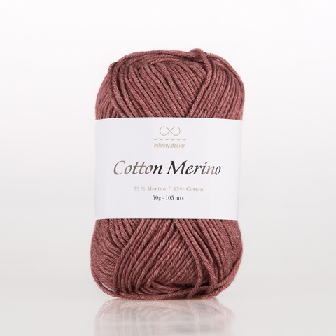 Пряжа Infinity Cotton Merino 4344 темная пыльная роза