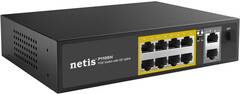 Netis P110GH 10-портовый неуправляемый PoE+ коммутатор 2*Gigabit Ethernet Uplink / 8*FE PoE+ 802.3af/802.3at / SFP порт