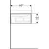 Шкафчик для раковины Geberit Xeno², с одним выдвижным ящиком: B=58см, H=22см, T=46.2см, Белый / Высокоглянцевое покрытие