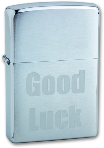 Зажигалка ZIPPO Good Luck Brushed Chrome латунь/никель-хром (200 Good Luck)