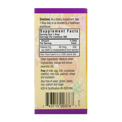 Bluebonnet Nutrition, Жидкий витамин D3 в каплях с натуральным цитрусовым вкусом, 2000 МЕ, 30 мл (1 жидкая унция)