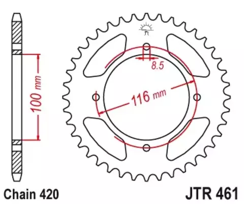 Звезда ведомая JTR461 50