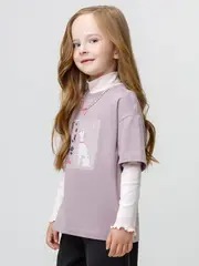 фуфайка  для девочки  КР 302866/сиреневый 3304 к617