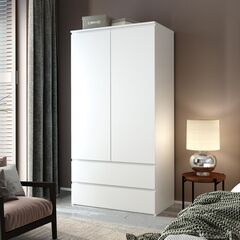 Шкаф распашной 2 ящика Марм со штангой и полками