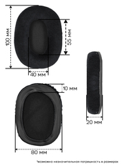 Амбушюры Audio-Technica M20, M30, M40, M50, M60, M70 (Велюр)