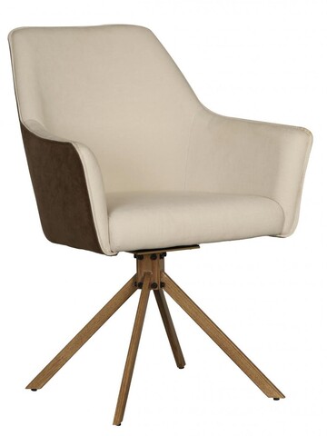 Стул обеденный Ist Casa Хьюго, бежевый, коричневый