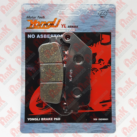 YL-F123 Тормозные колодки дисковые мото YONGLI Organic (FDB570P)