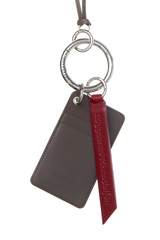 Подвеска - картхолдер с карабином DARK TAUPE