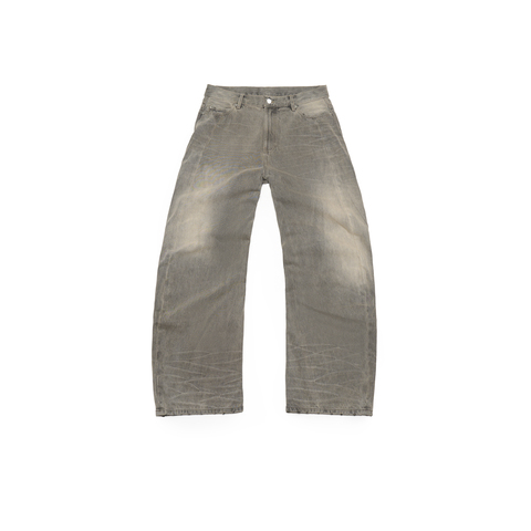 Джинсы Nothomme Monterest Limited Edition Vintage Washed Distressed Curved Blade Jeans "Washed Khaki Grey"