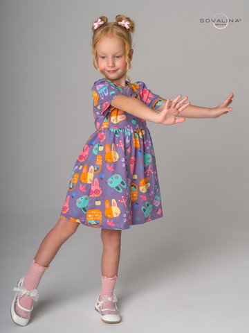 Платье Аленка к/р SG черничные зайки