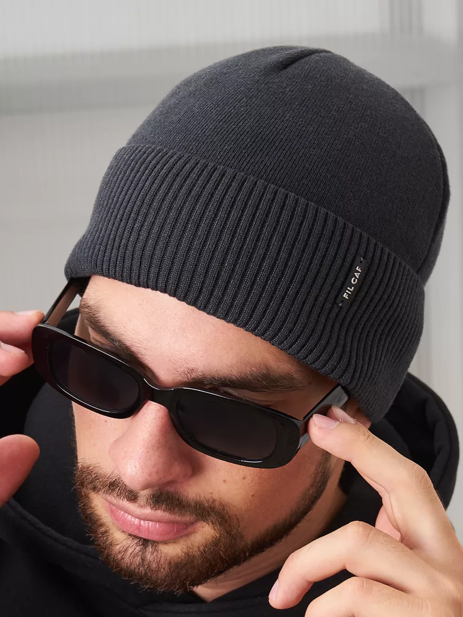 Шапка бини зимняя весенняя с флисом