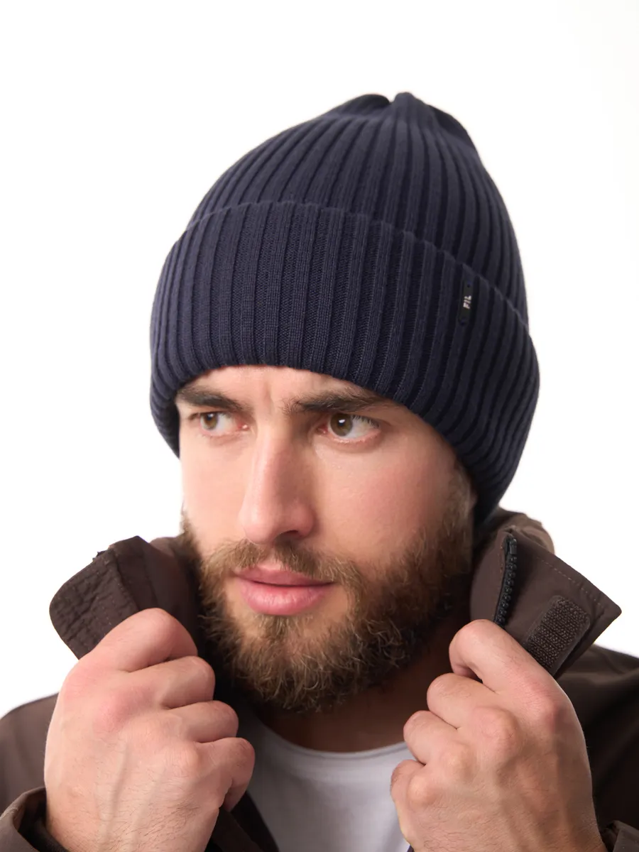 Шапка осенняя бини вязаная зима