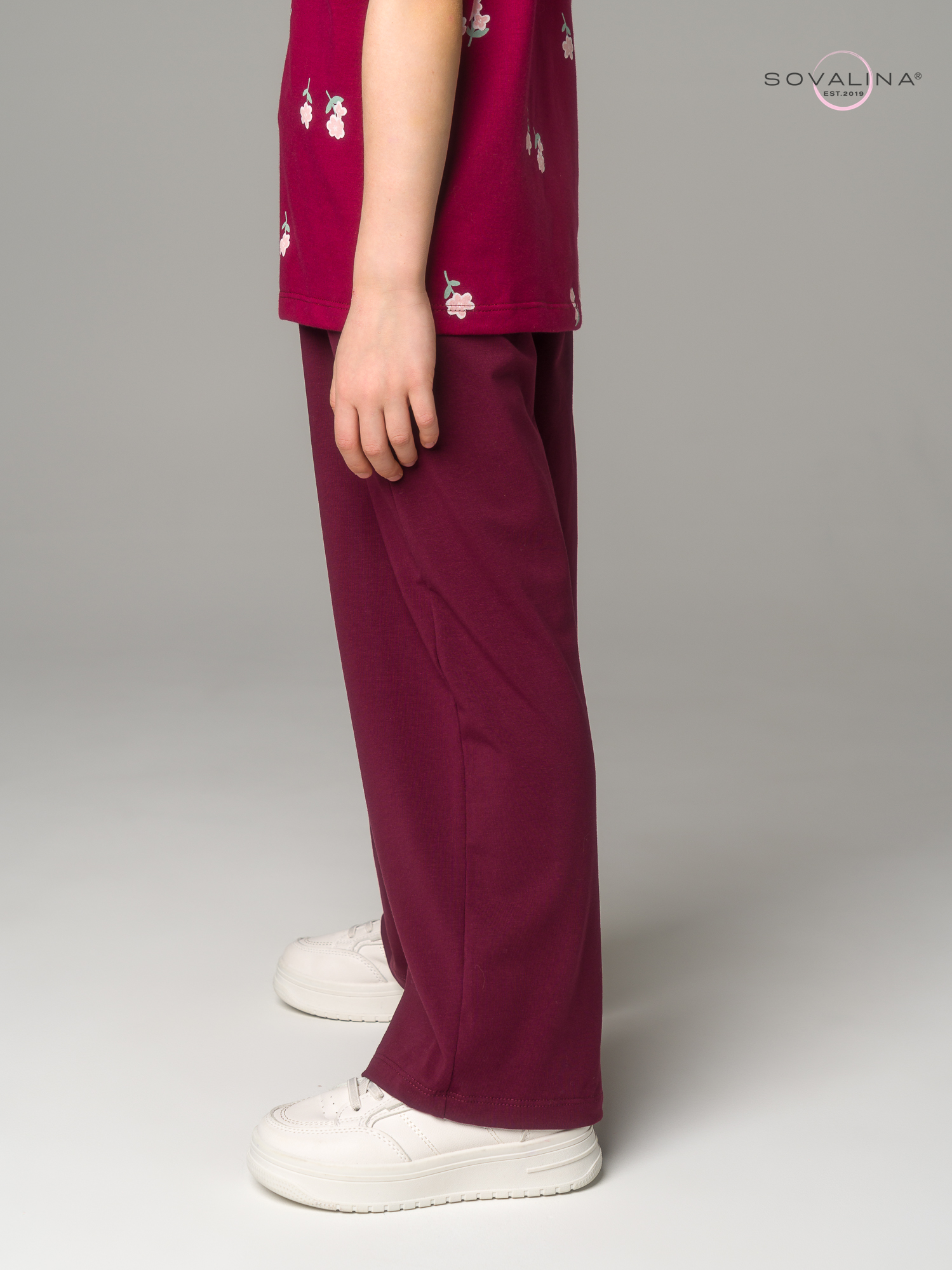 Костюм Лето лютики бордо-марсала