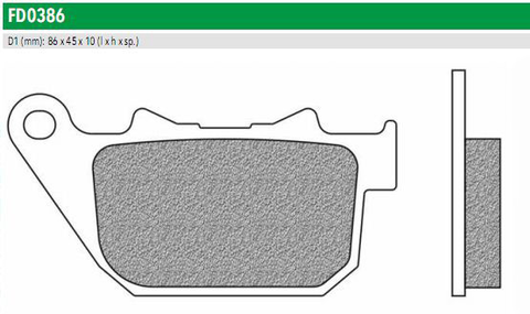 FD0386SH Тормозные колодки дисковые мото ROAD HD SINTER (FDB2180) NEWFREN