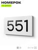 Номер на дверь 551, табличка на дверь для офиса, квартиры, кабинета, аудитории, склада, белая 120х70 мм, Айдентика Технолоджи