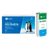 Совместимый картридж G&G GG-F9J67A (F9J67A) для DJ Т730, Т830, 130 мл, голубой