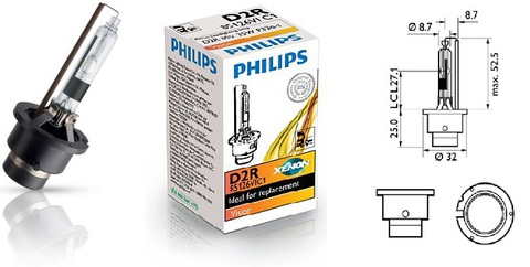 Лампа ксенон D2R (4300К) Philips Vision