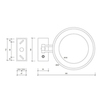 Decor Walther BS 36 LED 0122182 Косметическое зеркало 22см, подвесное, увел. 3x, подсветка LED, цвет: золото матовое