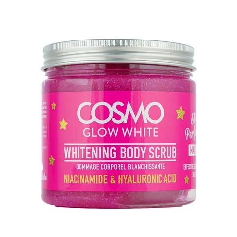 COSMO Glow white Отбеливающий скраб для тела с ниацинамидом и гиалуроновой кислотой 500 ml