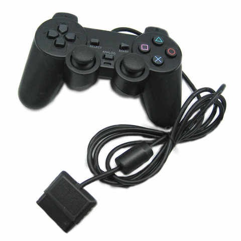 Проводной геймпад DualShock 2 (PS2, черный, под оригинал)