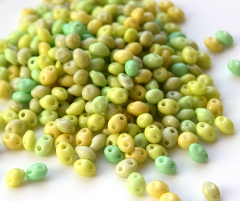 Бисер Twin Микс №08 желто-зеленый