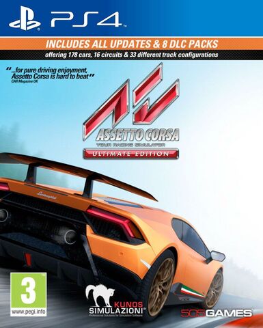 Assetto Corsa Ultimate Edition (диск для PS4, интерфейс и субтитры на русском языке)