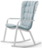 Кресло-качалка Folio пластиковое белое с голубой подушкой Nardi Италия