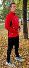 Утеплённый лыжный костюм ArsWear Red Training со спиной мужской