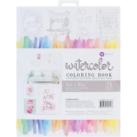 Акварельная книга-раскраска Watercolor Coloring Book - Prima Marketing