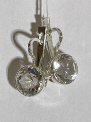 Горный хрусталь 316  (серьги из серебра)