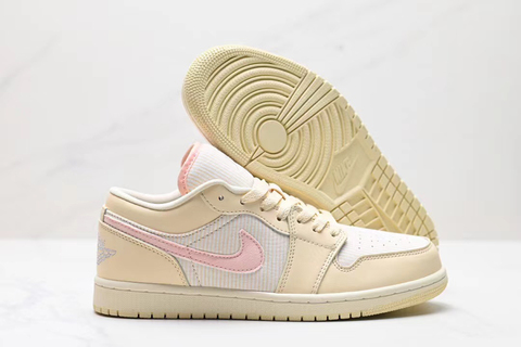 Pink and yellow jordans sales