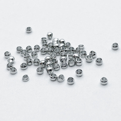 Кримпы, цвет серебро (родий), размер 2 мм, цена за 1 грамм (около 80 шт)