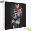 Картина для интерьера Том и Джерри / The Tom and Jerry на холсте, персонажи мультфильма, холст с печатью на подрамнике, на стену, Постер Плакат