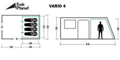 Купить недорого кемпинговую палатку Trek Planet Vario 4 (70297)