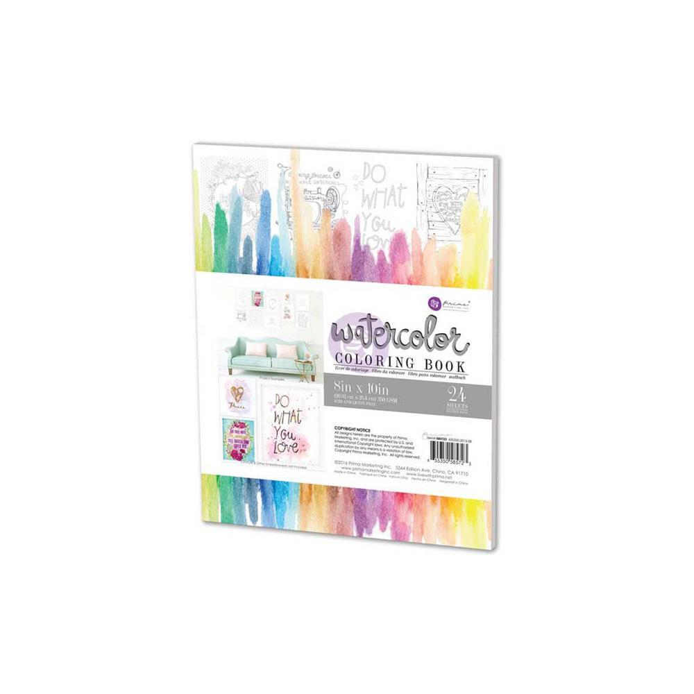 Акварельная книга-раскраска Watercolor Coloring Book - Prima Marketing