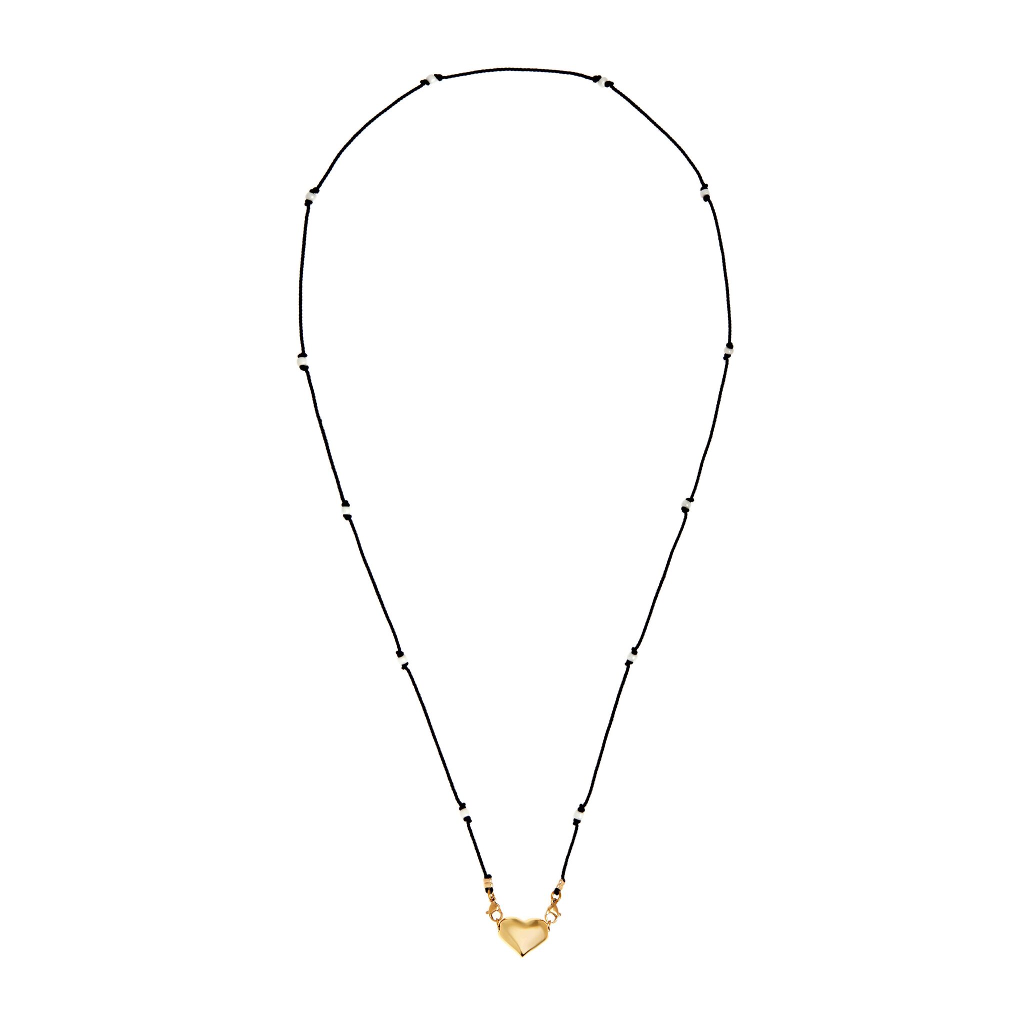 viva la vika колье gold heart necklace – green VIVA LA VIKA Колье Knitted Heart Necklace – Gold