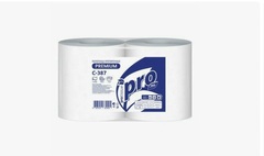 Полотенца протирочные 2сл 350м 24х35 целлюлоза белые с тиснением PROtissue / С387