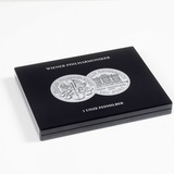 Презентационный бокс для 20 серебряных монет «Венская Филармония» в капсулах, черный