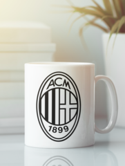 Кружка с эмблемой FC ACM Milan (ФК Милан) белая 003