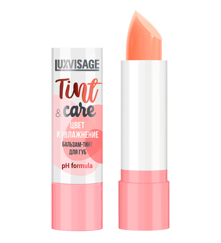 LuxVisage Бальзам-тинт для губ Tint & care pH formula тон 02  цвет и увлажнение  3,9г