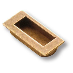 Ручка для раздвижных дверей BRASS врезная 4856-22 (купе) ант.бронза, 64 мм