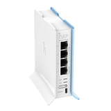 MikroTik hAP lite with 650MHz CPU, 32MB RAM, 4xLAN, built-in 2.4Ghz 802.11b/g/n 2x2 two chain wireless with integrated antennas, RouterOS L4, tower case, PSU