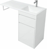Aquanet 239299 Тумба c раковиной Токио 110 R напольная 1 ящик, б/к цвет белый глянец (239299)