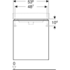 Geberit Smyle Square 500.365.JL.1 Шкафчик для раковины, с одной дверцей, песчаный глянец / Высокоглянцевое покрытие