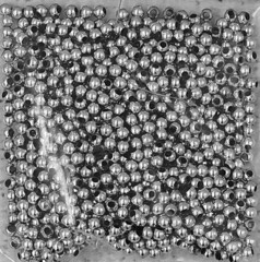 Бусины пришивные, Ø 3 мм, 500 гр, серебро
