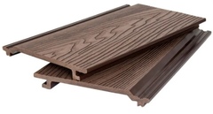 Фасадная панель ДПК 3D Коричневая Текстурированная 157*20*3000мм 0,471м2