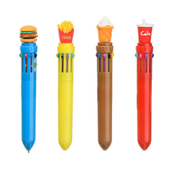 
          Ручка шариковая, автоматическая, 10в1, Basir, серия "ФАСТ-ФУД", 10-ти цветная, с резиновой фигуркой, 36 шт