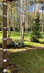 Дождевая цепь «Розы большие», белый RAL9010
