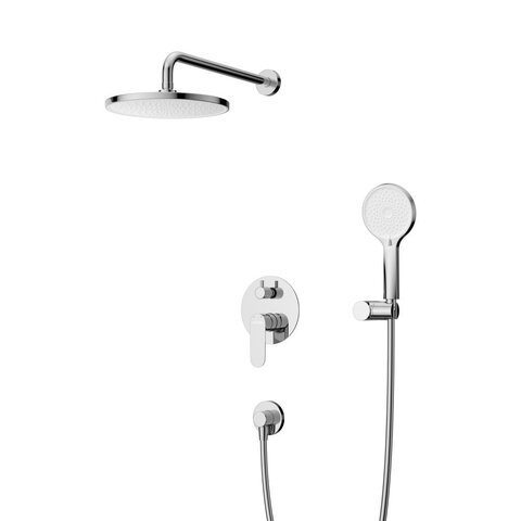 Cezares STYLUS-DSET-01 STYLUS-DSET-01 Душевой комплект встраиваемый (смеситель встраиваемый, верхний душ, ручной душ со шлангом, штуцер с держателем), хром