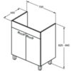 Тумба под раковину 70 см Ideal Standard Tempo E0536WG